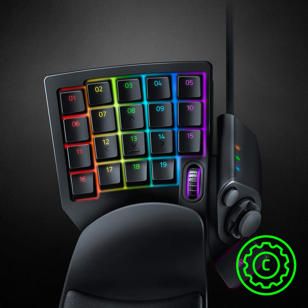 Razer Tartarus V2 Gaming Keypad: Mecha Membrane Key Switches - One Handed Keyboard - 32 Programmable Keys - Customizable Chroma RGB Lighting - Programmable Macros - Snap Tap - Black