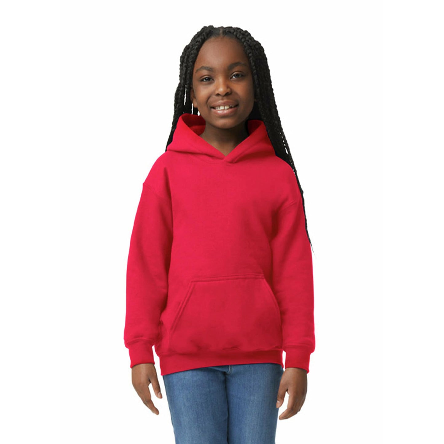Gildan Youth Hoodie Sweatshirt, Style G18500B, Red, Small