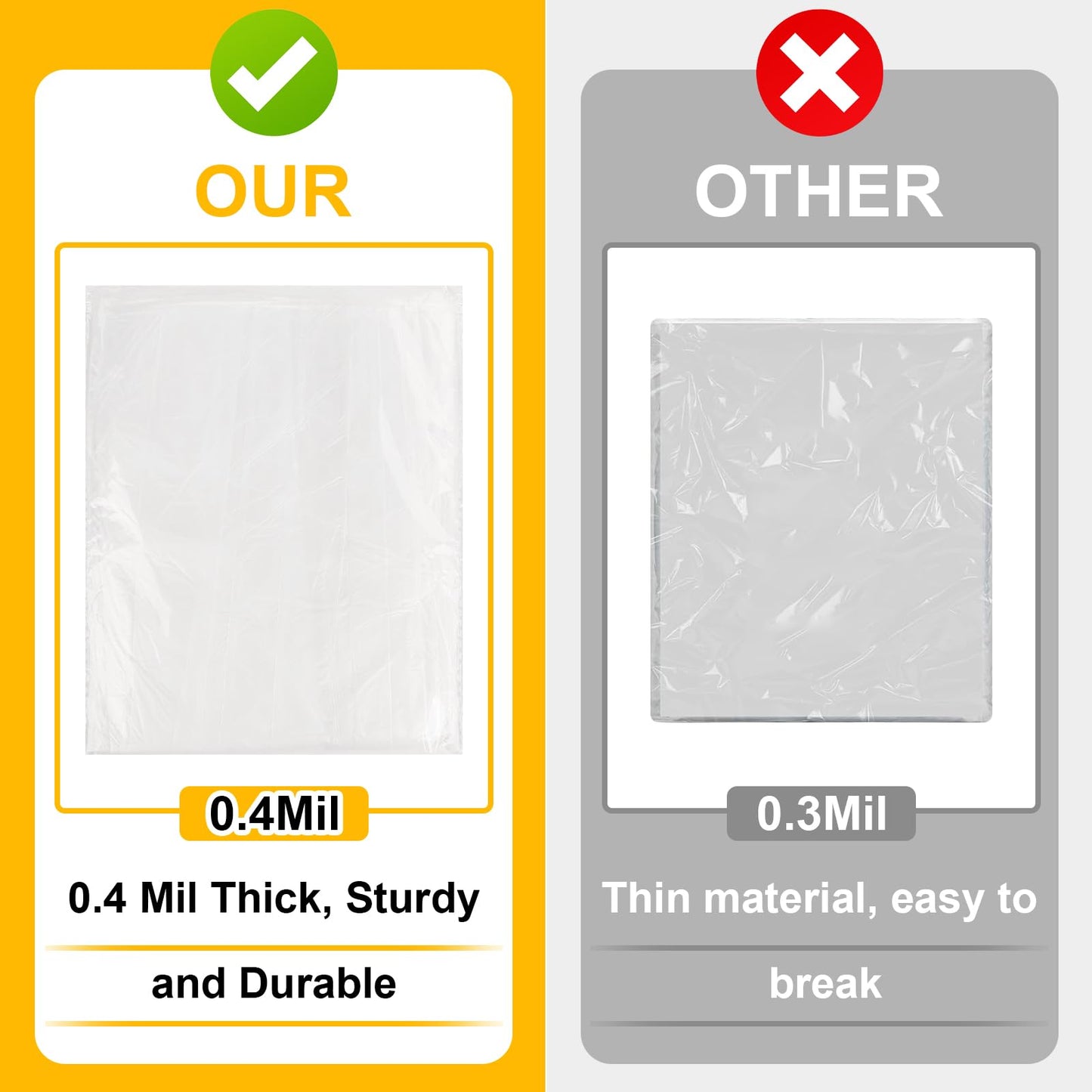 8 Pack Plastic Drop Cloth, 9x12 Ft Plastic Sheeting for Painting, Dust-Proof Tear-Resistant Painters Plastics Tarp Cloth for Furniture Floor Sofa Protector Cover Durable & Thick