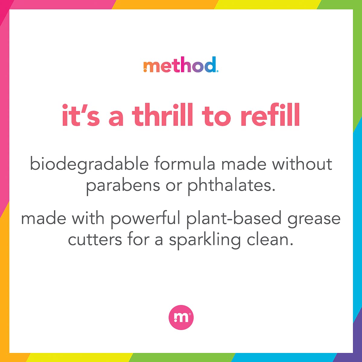 Method Gel Dish Soap Refill, Lime + Sea Salt Scent, Powerful Cleaning Formula, Large Refill Tub, Biodegradable Formula, Cuts Through Grease, 54 Fl Oz