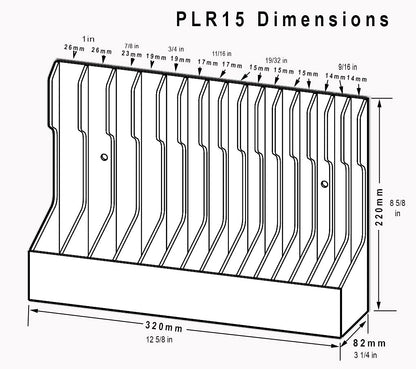 Plyworx Pliersrack PLR15 Plier Organizer - Sturdy Plastic 15 Pliers Holder For Tool Box or Pegboad Organization, Plier Rack Tool Organizers For Toolboxes And Storage