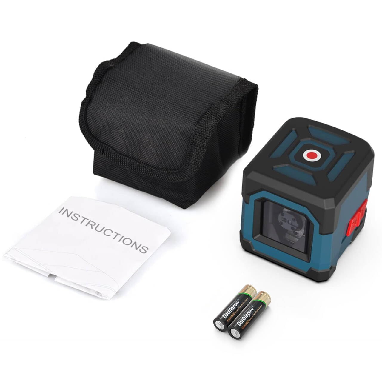 Laser Level, RockSeed Cross Line Laser with Self-Leveling, Vertical and Horizontal Line, Rotatable 360 Degree, Carrying Pouch, Battery Included(Red)