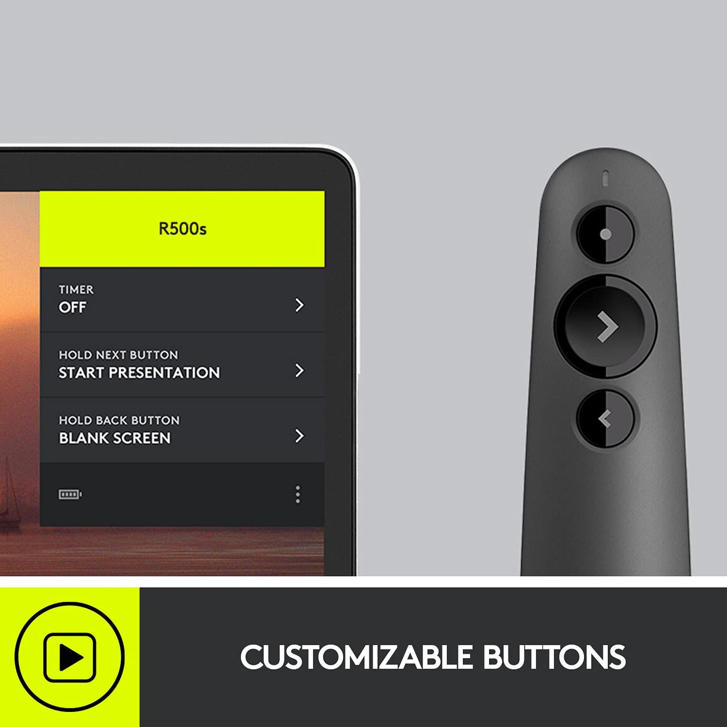 Logitech R500 Laser Presentation Remote Wireless Presenter, W126636324 (Remote Wireless Presenter Bluetooth/RF Graphite Logitech R500 Laser Presentation Remote, Bluetooth/RF,)