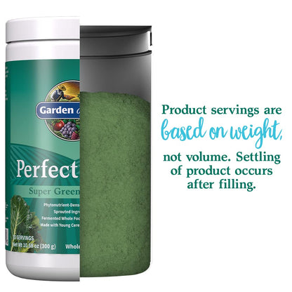 Garden of Life Perfect Food Original Super Green Formula - 30 Servings | 45 Superfoods, Greens, Sprouts Plus HSO Probiotics, Enzymes & Ionic Plant Based Minerals - Juiced Superfood Powder Supplement