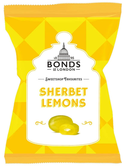 Original Bonds London Sherbet Lemons Bag Lemon Flavored Boiled Sweets With A Sherbet Centre Imported From The UK England British Candy Sweetshop Lemon Sherbets