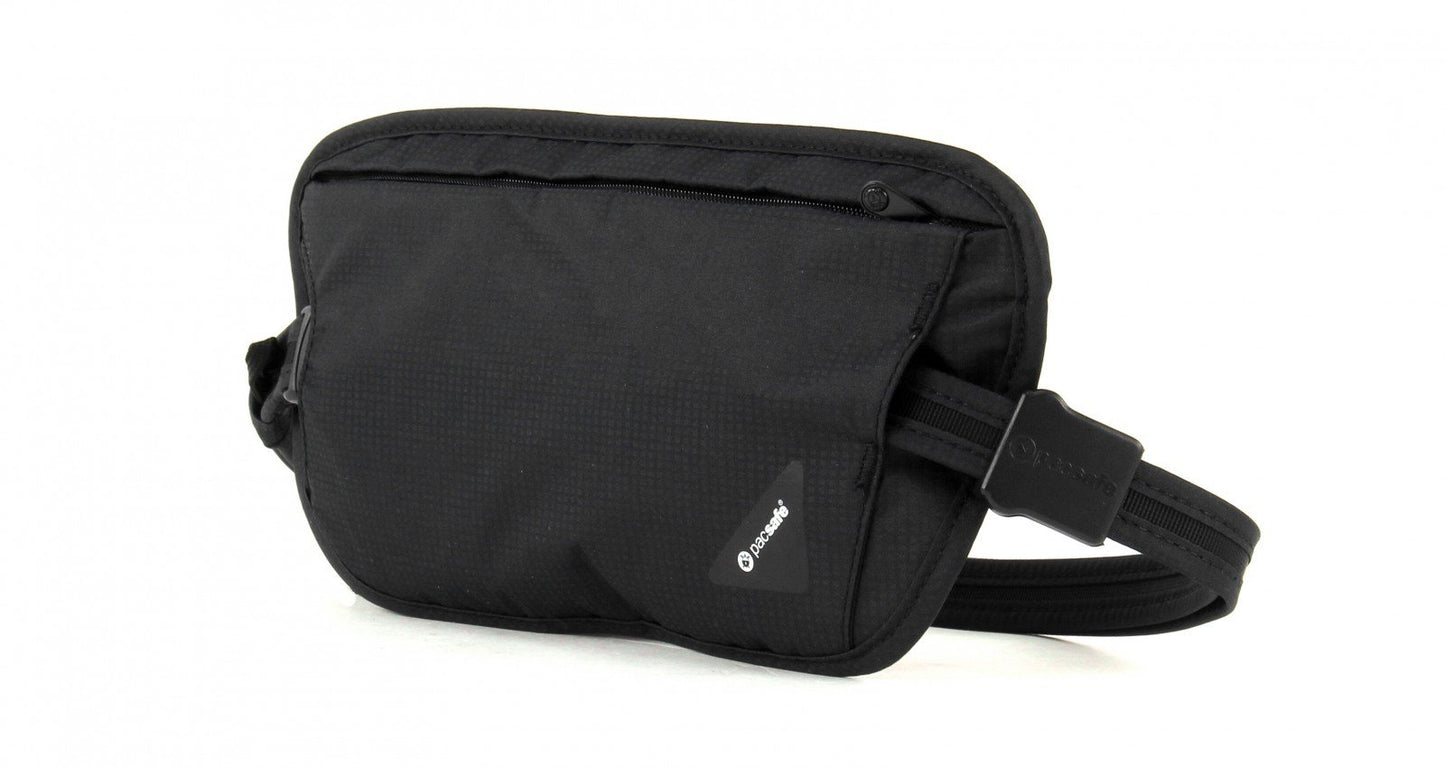 Pacsafe Coversafe X100 Anti-Theft RFID Blocking Waist Wallet, Black