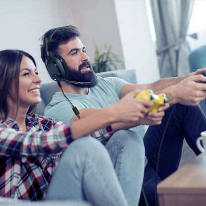 QJYTH Replacement A40 Cord Compatible with Astro A40 Headset, A40 Inline Mute Audio Cable for Astro A10/A40/A40TR Gaming Headset,Compatible with PS5/PS4 Controller(6.5 Feet, Black)