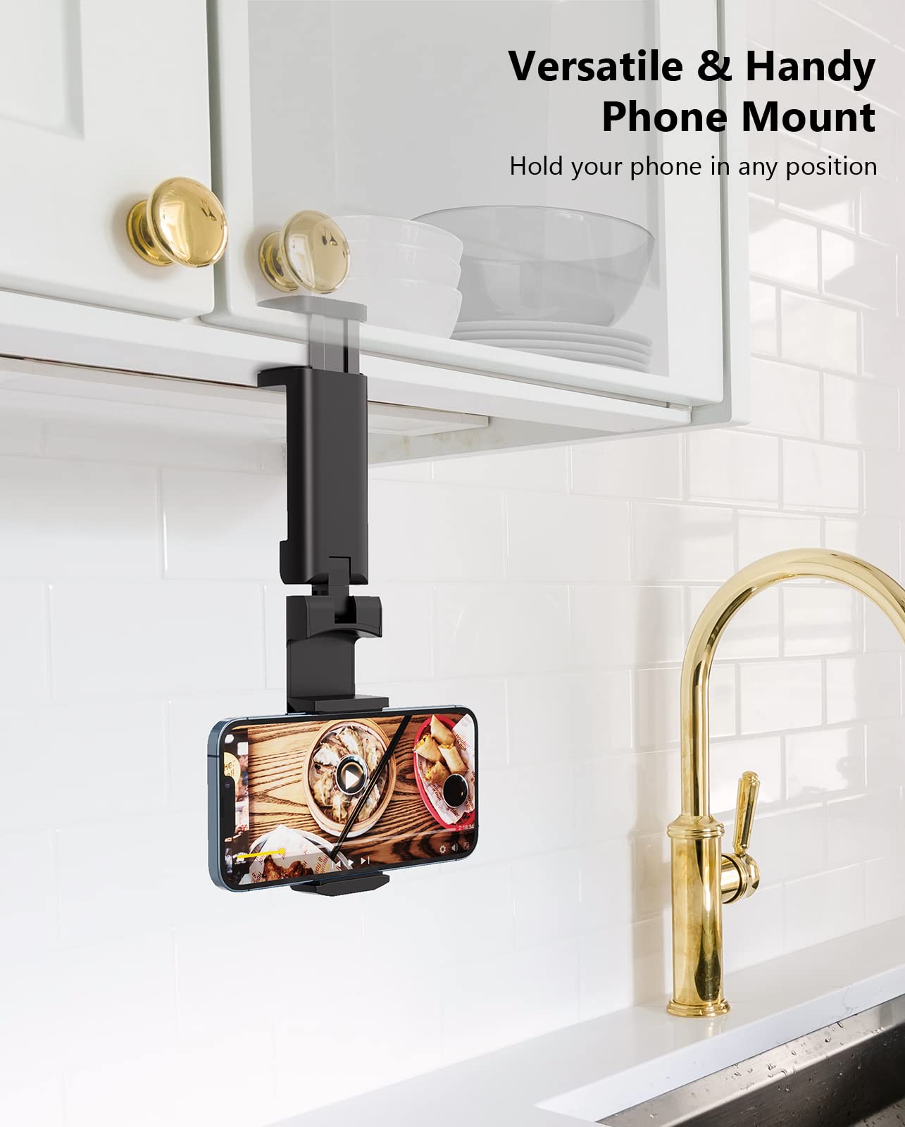 MiiKARE Airplane Travel Essentials Phone Holder, Universal Handsfree Phone Mount for Flying with 360 Degree Rotation, Accessory for Airplane, Travel Must Haves Phone Stand for Desk-Black&Purple