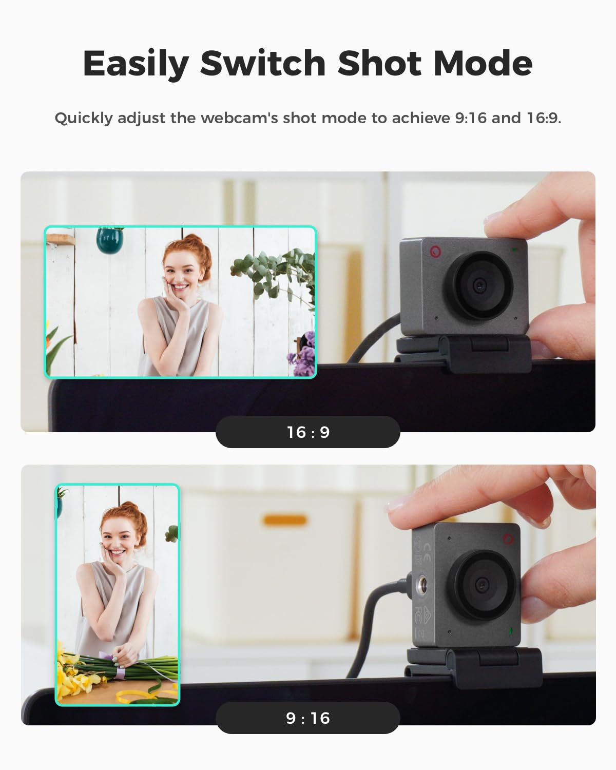 OBSBOT Meet SE 1080P 100FPS Webcam for PC, AI Framing Streaming Camera with 1/2.8" Sensor, Beauty Mode, Gesture Control, DOL HDR, Web Camera for Desktop Computer, Laptop,Meeting, etc. (Space Grey)