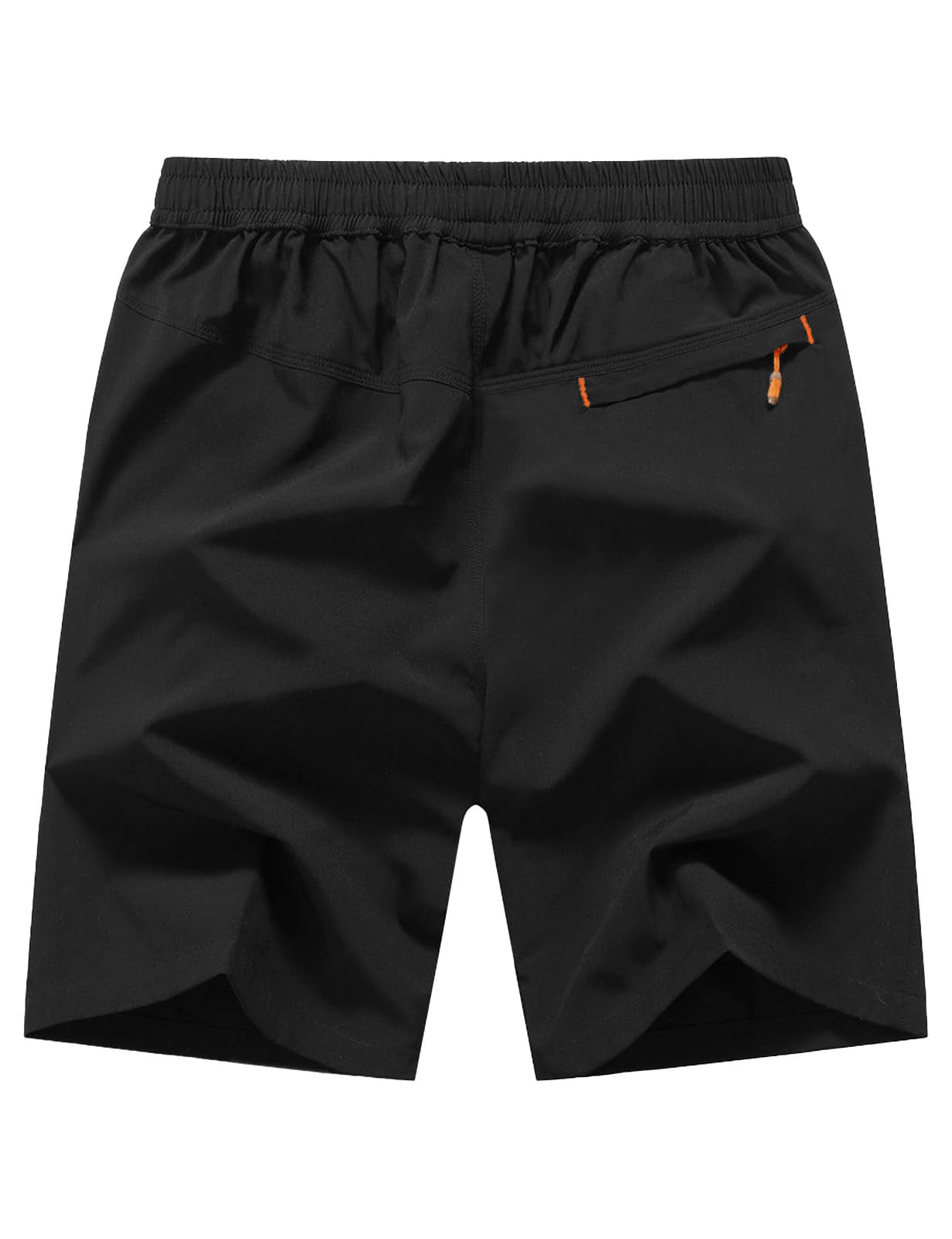 TBMPOY Men's 7" Hiking Running Shorts with Pockets Athletic Outdoor Sports Gym Workout Short Zipper Pockets Black XL