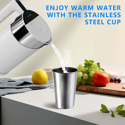 KISEER 5 Pack 16 Ounce Stainless Steel Pint Cups Shatterproof Cup Tumblers Unbreakable Metal Drinking Glasses for Bar, Home, Restaurant