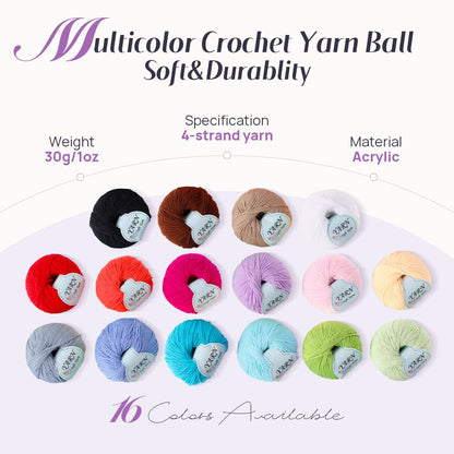 Lewhoo Crochet Kits for Beginner Adults, All Inclusive Crochet Set with 9 Size Crochet Hooks, Afghan Crochet Needles 2.0-6.0mm, 1136 Yards Yarn Skeins Balls,Knitting Kits Storage Organizer