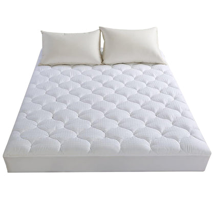 LEISURE TOWN King Mattress Pad Fitted Quilted Cotton Mattress Cover Cooling Soft Pillow Top Mattress Topper with Down Alternative Filling Mattress Protector with 8-21 Deep Pocket (78x80 White)