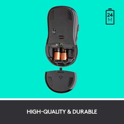 Logitech M510 Wireless Mouse, Mouse for Laptop and PC with USB Unifying Receiver, Programmable Buttons - Graphite