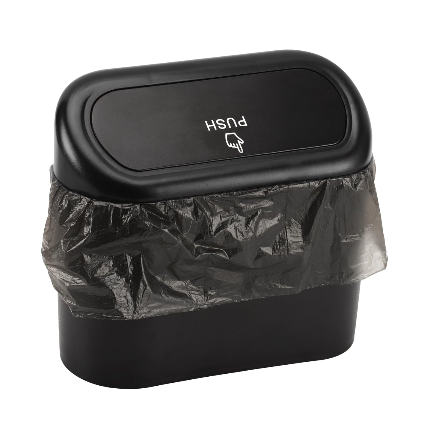 Accmor Car Trash Can with Lid, Mini Auto Dustbin Garbage Organizer with 30 Pcs Plastic Trash Bag, Automotive Garbage Container Bin for Vehicle, Home, Office