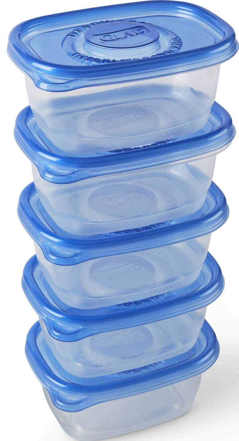Glad Food Storage Containers, 24 oz, 5 Count