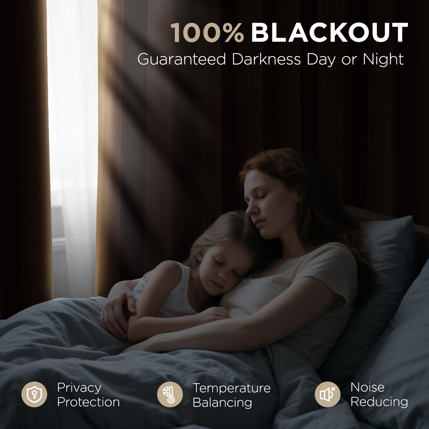 Joydeco Golden Brown 100% Blackout Curtains 90 Inch 2 Panels, Luxury Thermal Brown Velvet Curtains for Bedroom Living Room, Soundproof Blackout Window Drapes, Rod Pocket & Back Tab (52W x 90L)