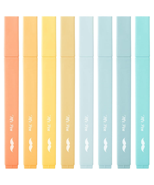 Mr. Pen- Aesthetic Highlighters, 8 pcs, Chisel Tip, Pastel Colors, Cute Highlighters Assorted Colors, Back to School Supplies