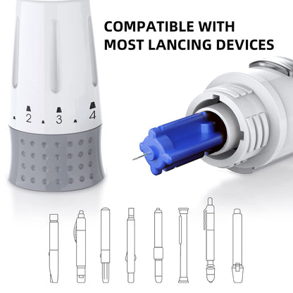 Metene Twist Top Lancets for Lancing Devices, 310 Count, 30 Gauge Lancets for Blood Sugar Test, Diabetic Lancets, Blue
