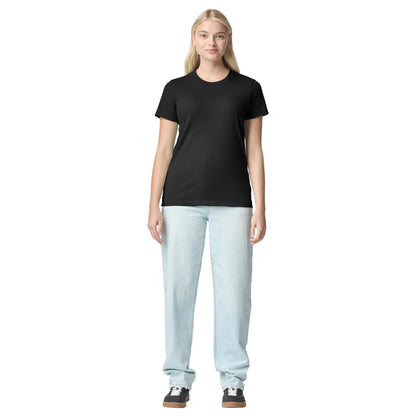 Gildan womens Heavy Cotton Adult T-shirt, 2-pack T Shirt, Black, Large US