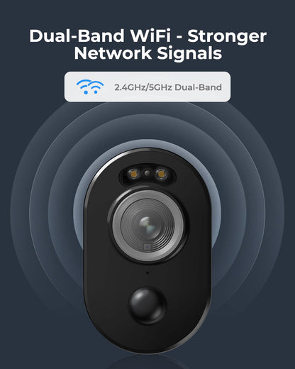 REOLINK Security Cameras Outdoor Wireless WiFi, Argus 3 Pro+Solar Panel with 5MP Color Night Vision, 2.4G/5Ghz WiFi, Non-Stop Solar Powered, Human/Vehicle Detection, Home Hub Compatible