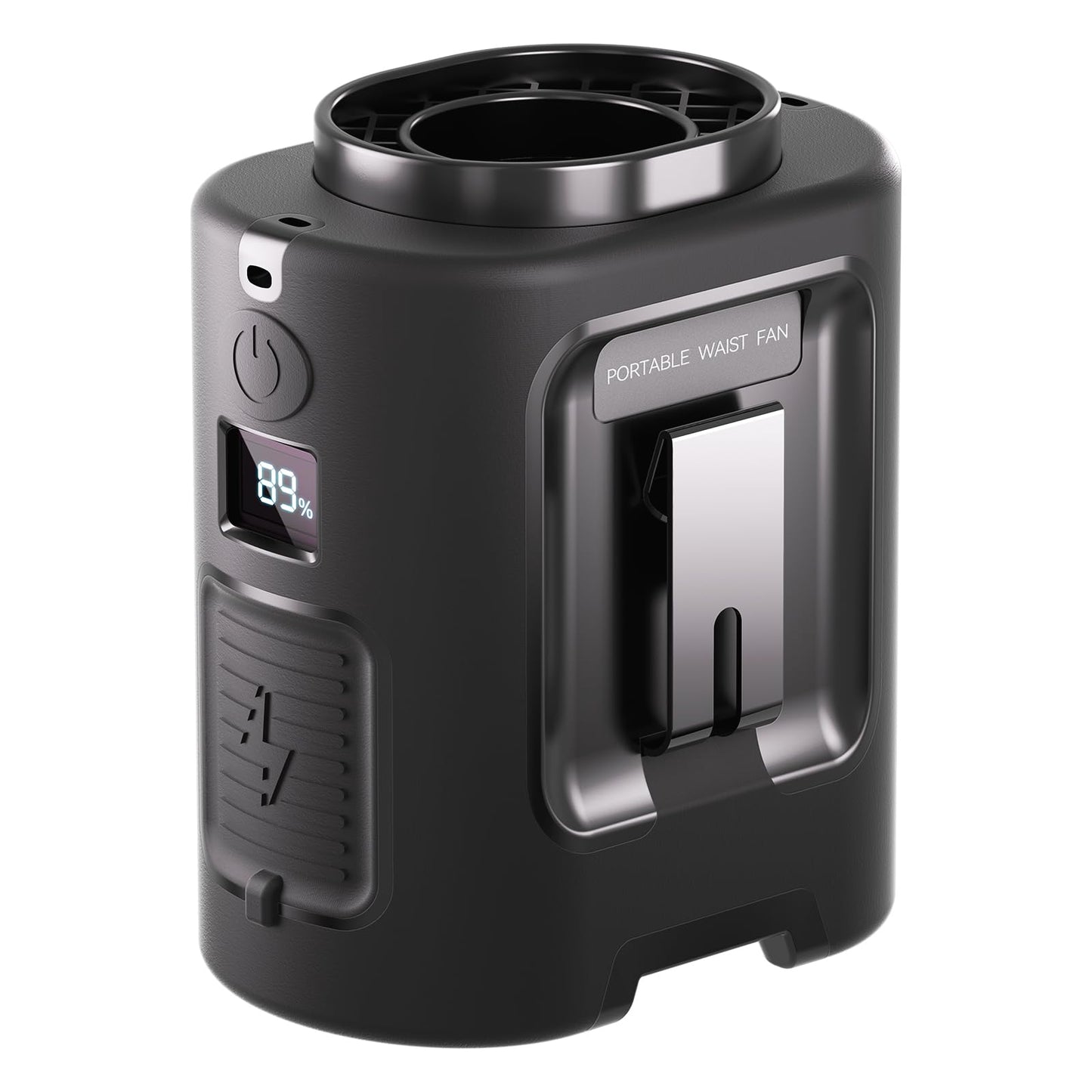 Portable Waist Fan, 4 Speeds 13000RPM Strong Airflow, belt fan with up to 22H of Working Time, Hands-Free Neck Fan, Rechargeable Wearable Personal Fan for Outdoor, Hiking,Jobsite, Farms