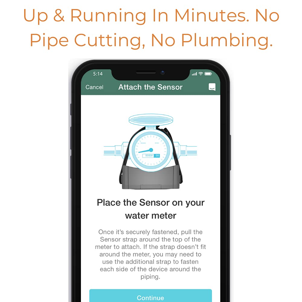 Flume 2 Smart Home Water Monitor & Leak Detector – WiFi Connected, Real-Time Usage Tracking & Alerts – Works with Compatible Residential Water Meters
