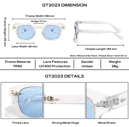 Gtand Unisex Vintage Retro Round Style Tinted Sunglasses For Men Women Fashion Circle Sun Glasses 46mm