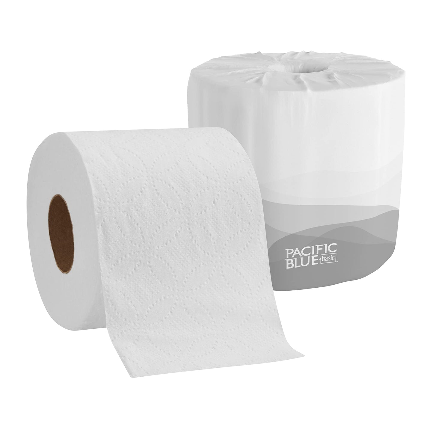 Pacific Blue Basic Standard Roll Embossed 2-Ply Toilet Paper by GP PRO (Georgia-Pacific), 80 Rolls per Case