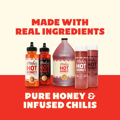 Mike's Hot Honey, America's #1 Brand of Hot Honey, Spicy Honey Infused with Chili Peppers, Certified Kosher, Gluten-Free, Paleo-Friendly, Sweet Heat, Perfect for Hot Sauce Lovers (10oz Bottle, 1 Pack)