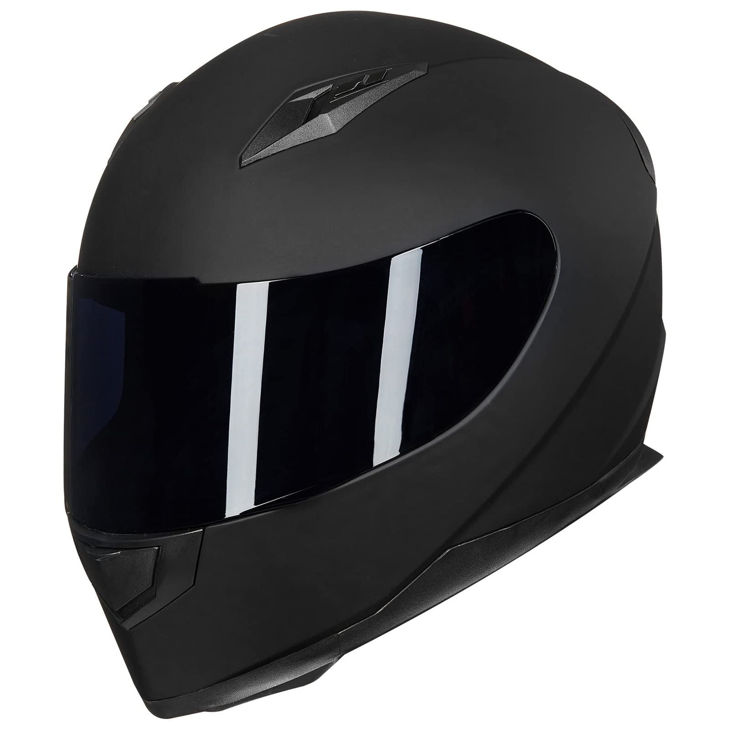 ILM Full Face Motorcycle Street Bike Helmet with Removable Winter Neck Scarf + 2 Visors DOT Model-JK313 (XL, Matte Black)