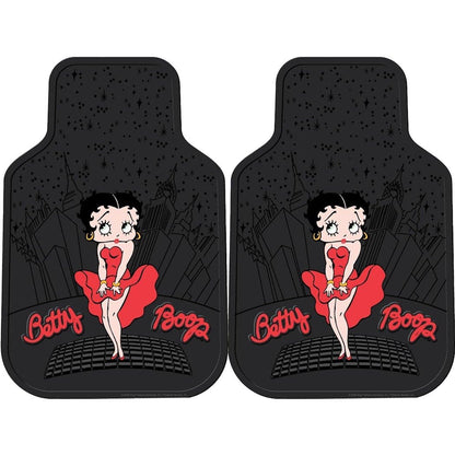 4PC Front & Rear Rubber Floor Mats Set - Betty Boop - NY New York City Sky Line