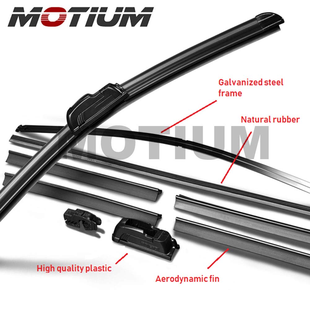 MOTIUM OEM QUALITY Premium All-Season Windshield Wiper Blades (22"+22" pair for front windshield)