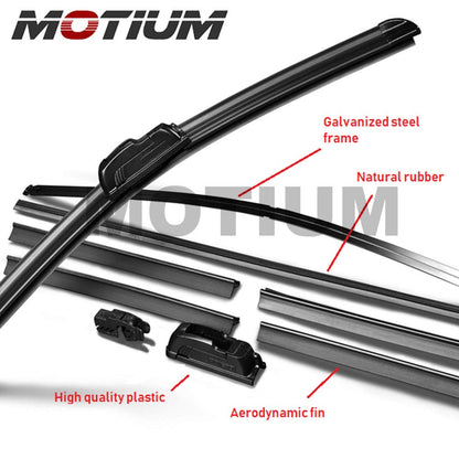 MOTIUM OEM QUALITY Premium All-Season Windshield Wiper Blades (22"+22" pair for front windshield)