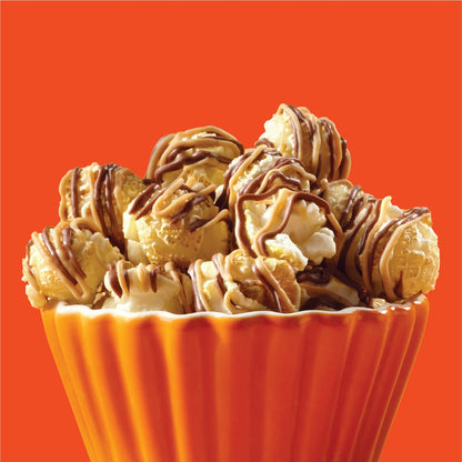 Reese's Popcorn, 5.25oz Grocery Sized Bag, Popcorn Drizzled in Reese's Peanut Butter and Chocolate, Ready to Eat, Savory Snack, Sweet and Salty