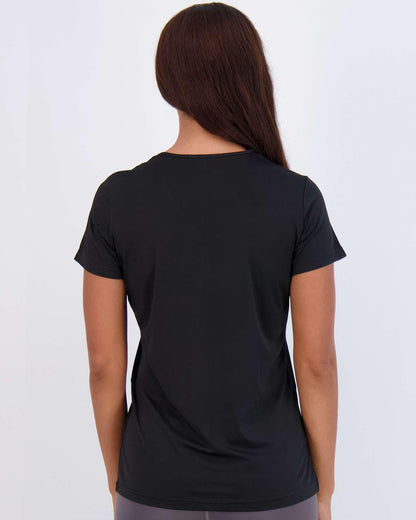 Real Essentials 5 Pack: Women's Short Sleeve T-Shirts Workout Tops Fitness Pilates Gym Activewear Athletic (Plus Available), Set 6, M, Pack of 5