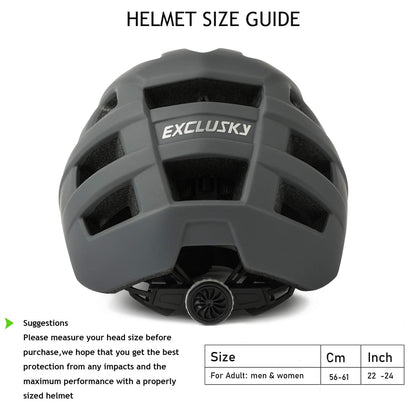 Exclusky Bike Helmet Adults Lightweight Bicycle Helmet Mountain Bike Helmet for Men Women