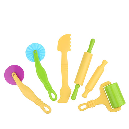 6-Piece Kids’ Dough Tool Set – Colorful, Child-Safe Modeling Clay Accessories for Small Hands