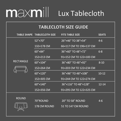 maxmill Lux Faux Linen Tablecloth with Slubby Yarn Textured Weaves Wrinkle Free Anti-Shrink Soft Table Cloth for Kitchen Dining Tabletop for Outdoor and Indoor Use Rectangle 60 x 104 Inch Slate Blue