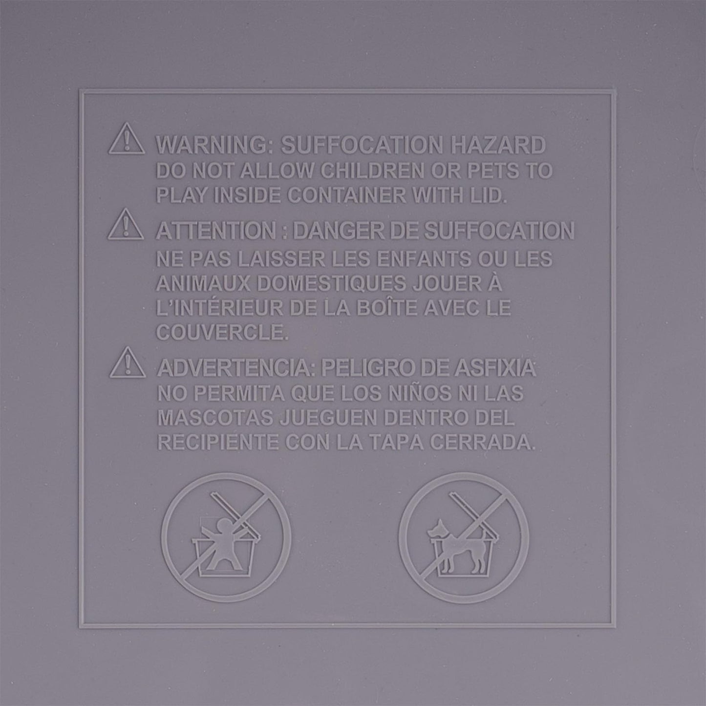 Amazon Basics Airtight Dog Food Storage Container with Scoop and Wheels, 69 QT, Gray