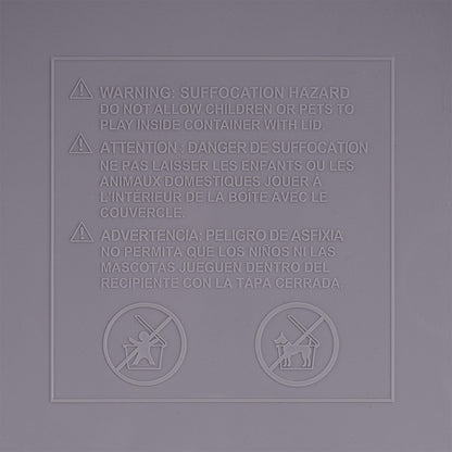 Amazon Basics Airtight Dog Food Storage Container with Scoop and Wheels, 69 QT, Gray