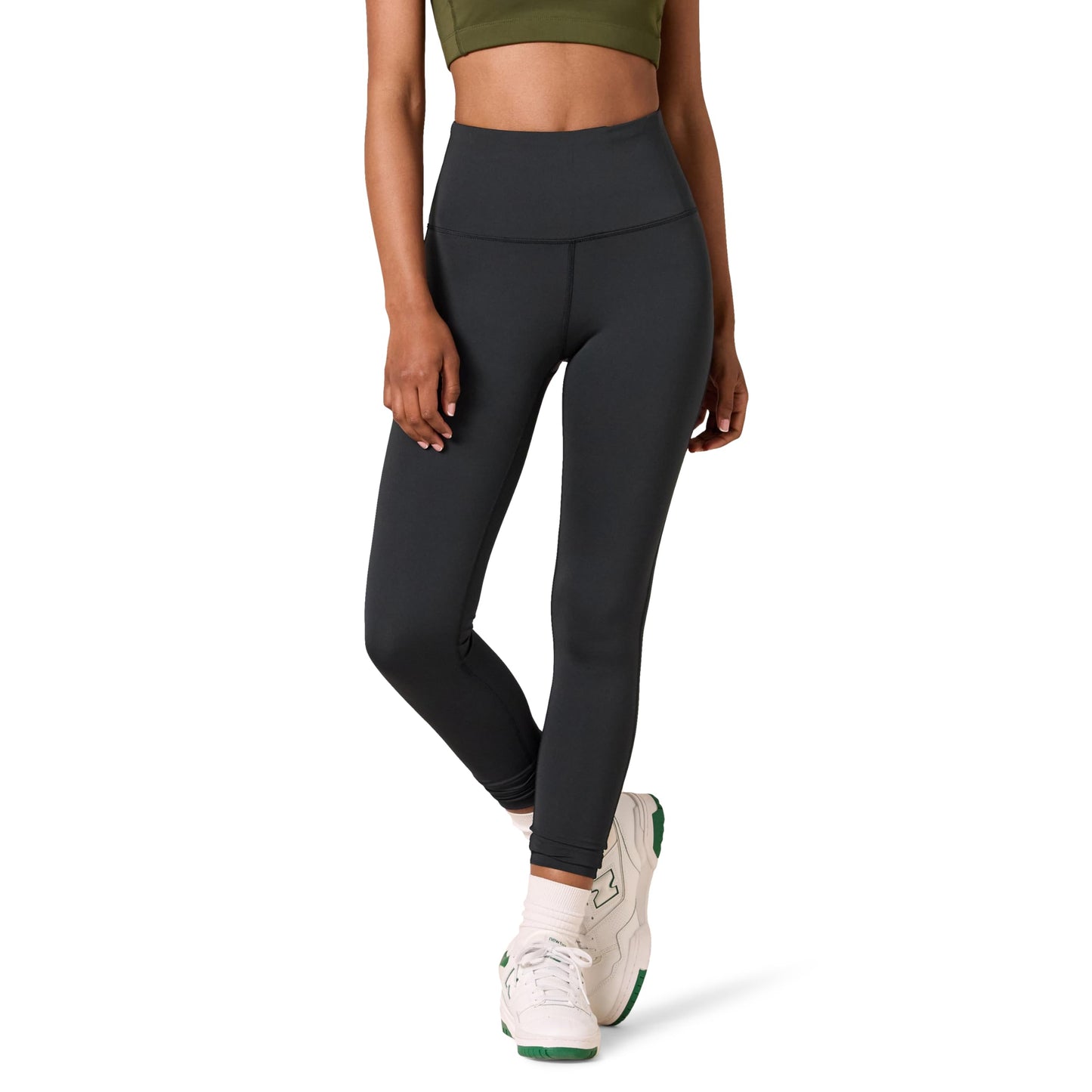 Amazon Essentials Workout Leggings for Women, High-Rise Active Sculpt Athleisure, Available in Plus Size, Black, Medium