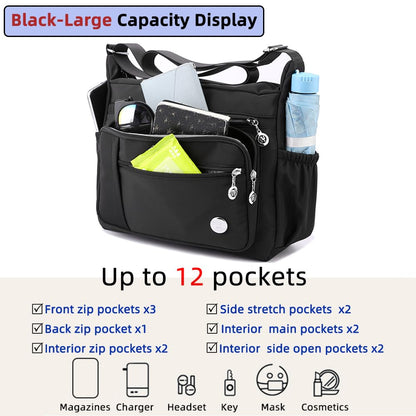 MINTEGRA Women Shoulder Handbag Roomy Multiple Pockets Bag Ladies Crossbody Purse Fashion Tote Top Handle Satchel