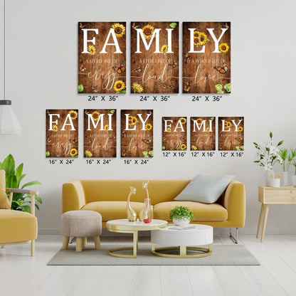 GUBIYU Farmhouse Family Wall Art Set of 3, Rustic Wall Decor for Living Room & Dining Room, Retro Brown Wood Wall Art - Butterfly & Sunflower Decor, 12"x16"