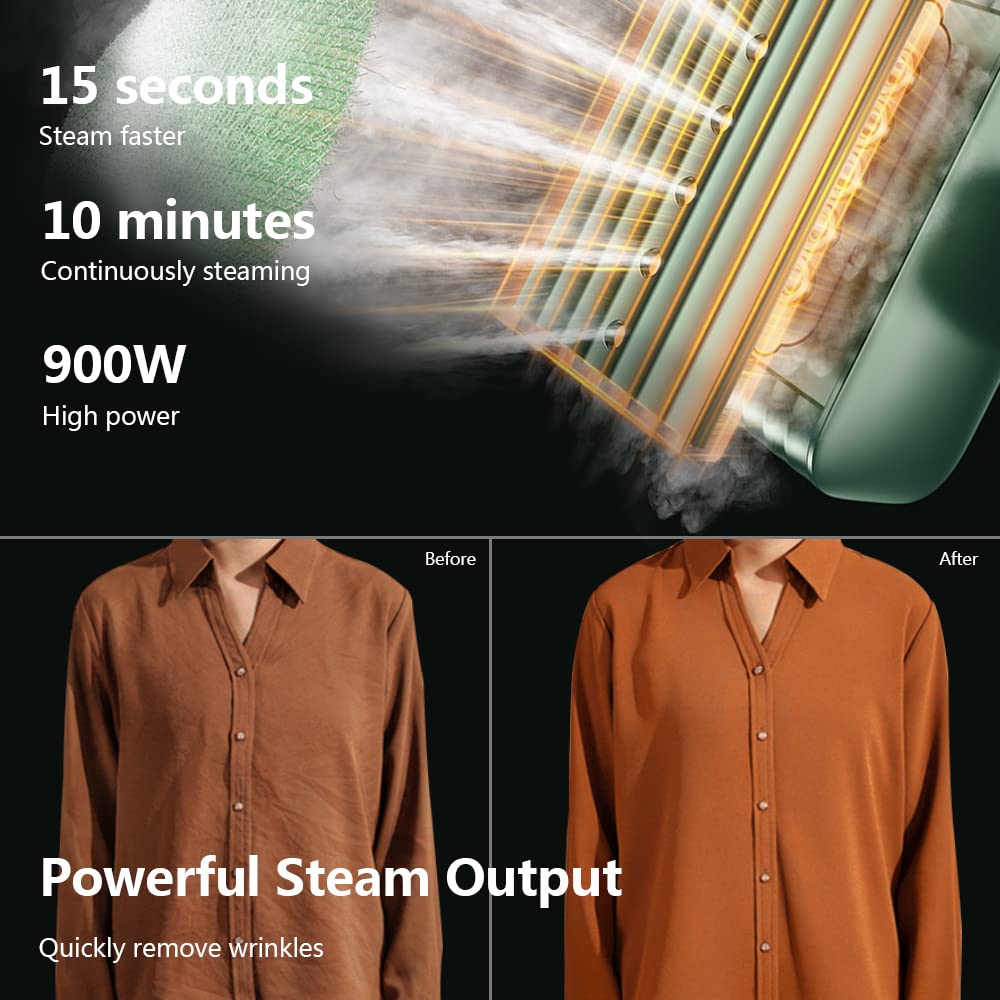 Nesugar Steamer for Clothes Steamer, Fashion Portable Handheld Garment Steamer, 0.8lbs Lightly, 15s Fast Heat-up, 10 Minutes of Continuous Steam, Light Mini Steam Iron for travel and home(100-120V)