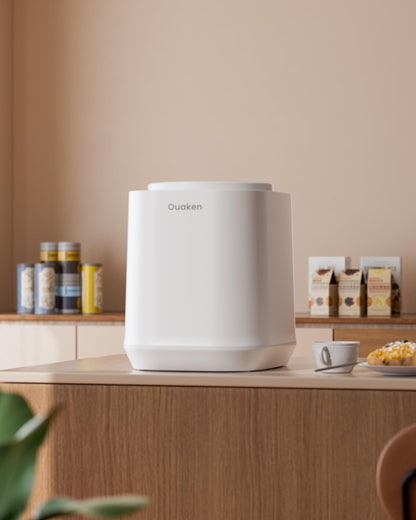 Ouaken Electric Composter for Kitchen, 4L Smart Countertop Compost Bin, Odorless | Low Noise | Auto-Cleaning | Turn Food Waste into Fertilizer Within 3 Hrs