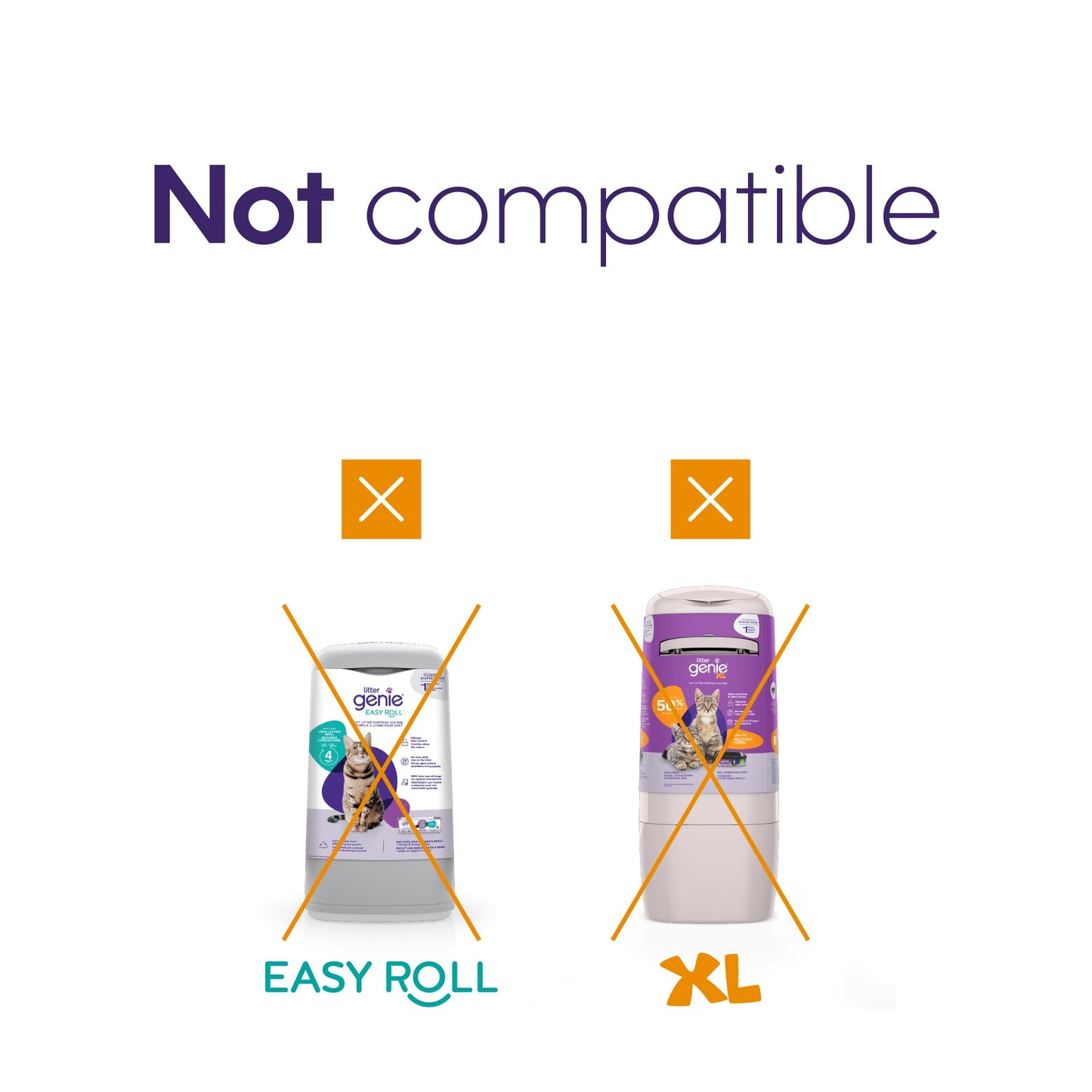 Litter Genie Refill Bags | Jumbo 2-Pack, 56 Total ft | Up to 8 Months of Supply in 2 cartridges | Ultimate Odor Control Cat Litter Bags