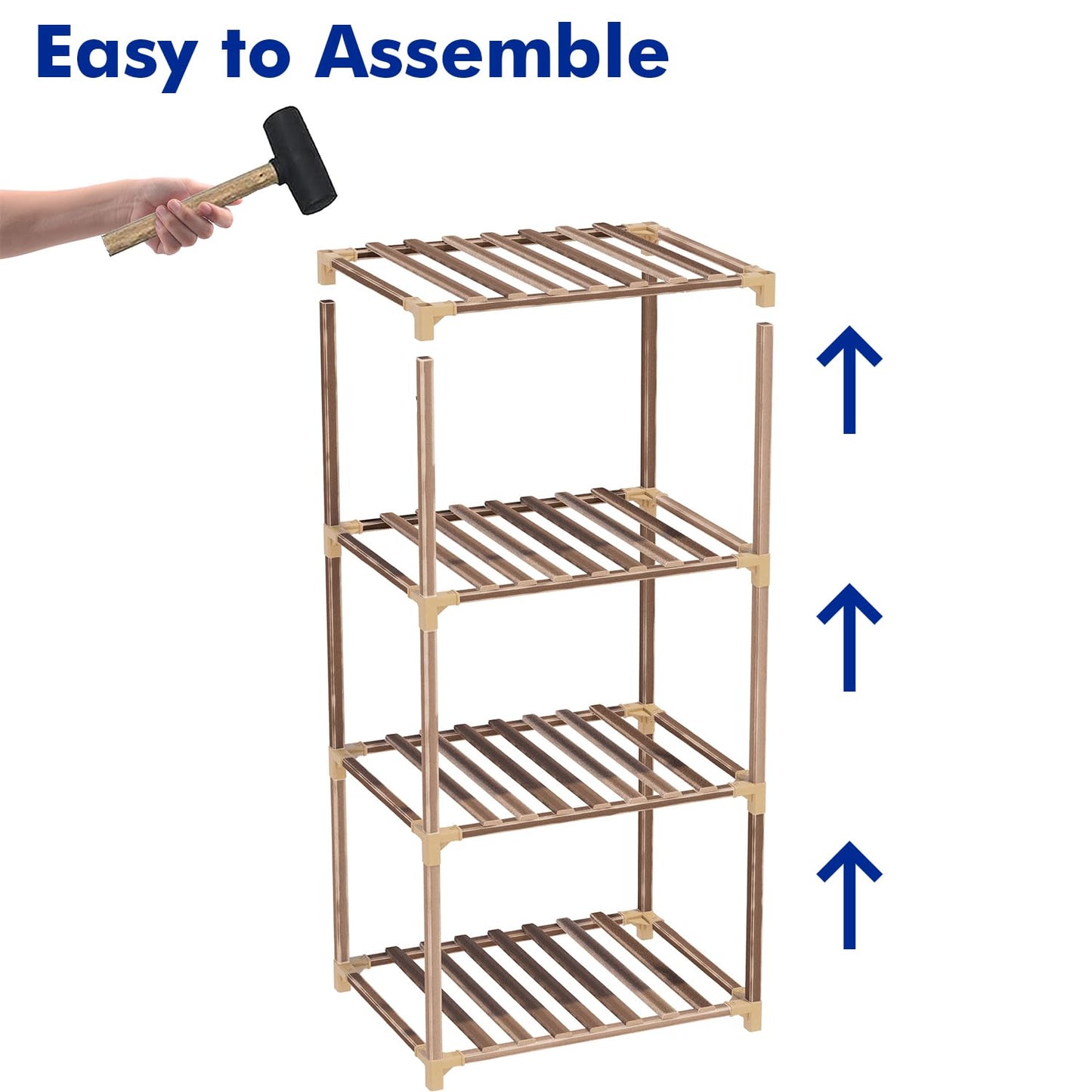 New England 4-Tier Wooden Plant Stand for Indoor/Outdoor Use, Perfect for Living Room, Patio, or Balcony - Supports Multiple Plants, Ideal Gift for Plant Lovers