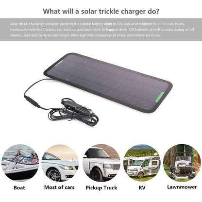 ALLPOWERS 18V 12V 5W Portable Solar Panel Car Boat Power Solar Panel Battery Charger Maintainer for Automotive Motorcycle Tractor Boat RV Batteries