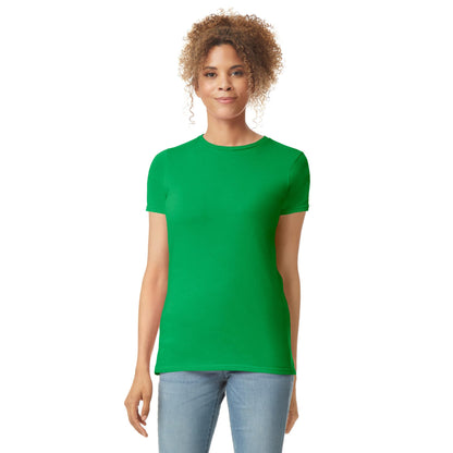 Gildan Women's Softstyle Cotton T-Shirt, Style G64000L, Multipack, Irish Green (2-Pack), Medium